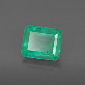 1.93カラットの天然グリーンエメラルド（8.1×6.7 mm・エメラルドカット）