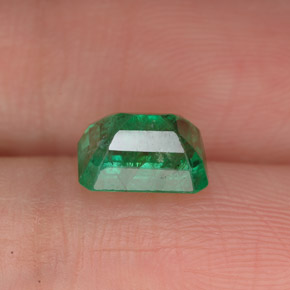 1.46カラットの天然グリーンエメラルド（7.6×5.7 mm・エメラルドカット）