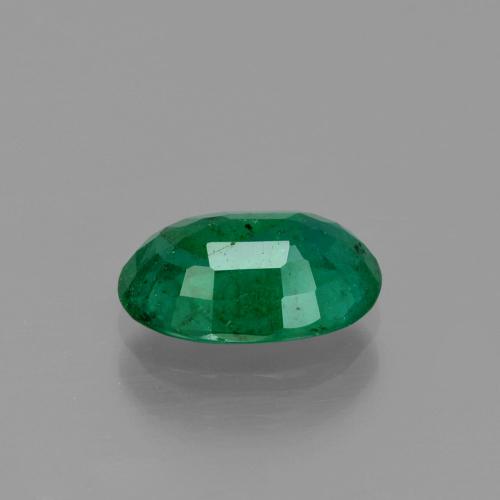 1.43カラットの天然クールグリーンエメラルド（9.2×6.4 mm・オーバルカット）