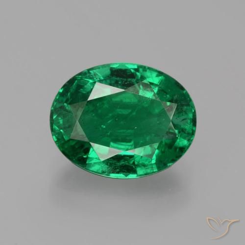 2.47ct 天然 ディープグリーン エメラルド, 楕円形, SI