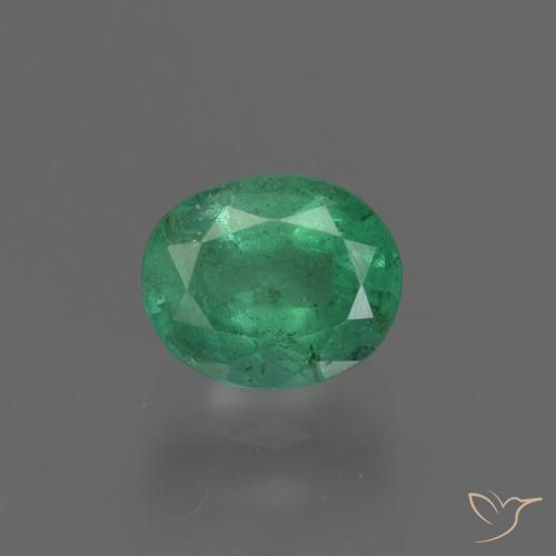 0.96ct 天然 ウォームグリーン エメラルド, 楕円形, SI