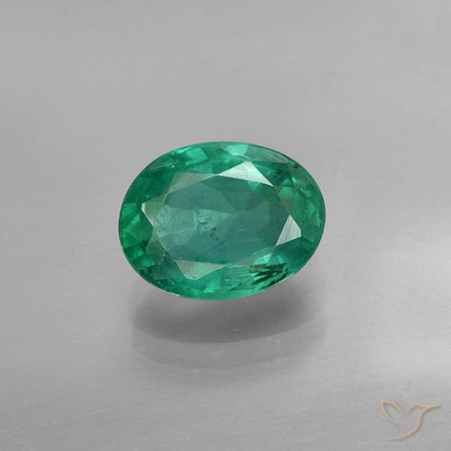 1.39ct 天然 クールグリーン エメラルド, 楕円形, SI