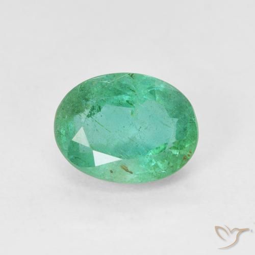 1.96ct 天然 ブルーグリーン エメラルド, 楕円形, SI