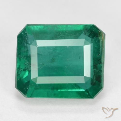 3.91ct 天然 クールグリーン エメラルド, エメラルドカット, VS-SI
