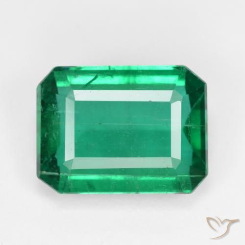 5.54ct 天然 エレクトリックグリーン エメラルド, エメラルドカット, VS-SI