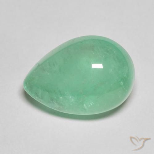 8.27ct 天然 ピスタチオグリーン エメラルド, 洋梨の形, 半透明