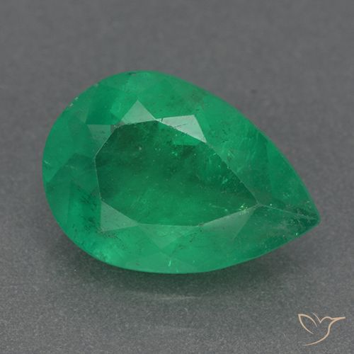 2.78ct 天然 クローバーグリーン エメラルド, 洋梨の形, VS-SI