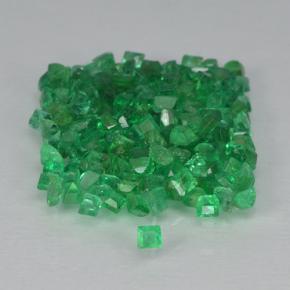 1.91カラットの天然ミディアムグリーンエメラルド（1.2×1.2 mm・四角）