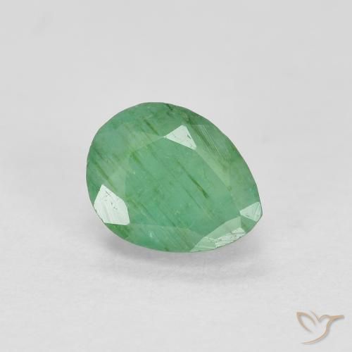 0.47ct 天然 シダグリーン エメラルド, 洋梨の形, SI