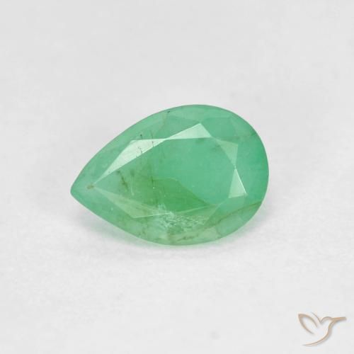 0.55ct 天然 シダグリーン エメラルド, 洋梨の形, VS-SI