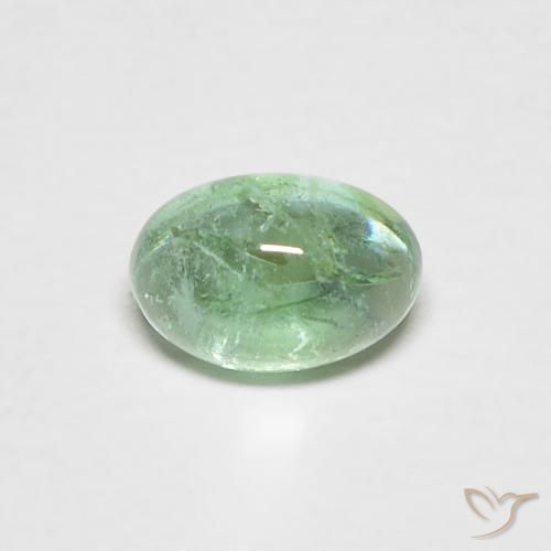 0.42ct 天然 薄いミント エメラルド, 楕円形, 透明
