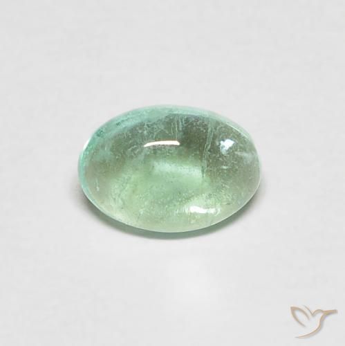0.40ct 天然 薄いミントグリーン エメラルド, 楕円形, 透明