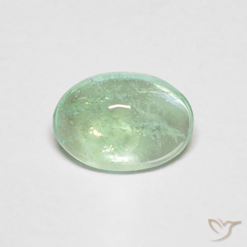 0.58ct 天然 ライトグリーン エメラルド, 楕円形, 透明