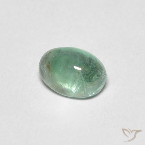 0.37ct 天然 薄いミントグリーン エメラルド, 楕円形, 透明