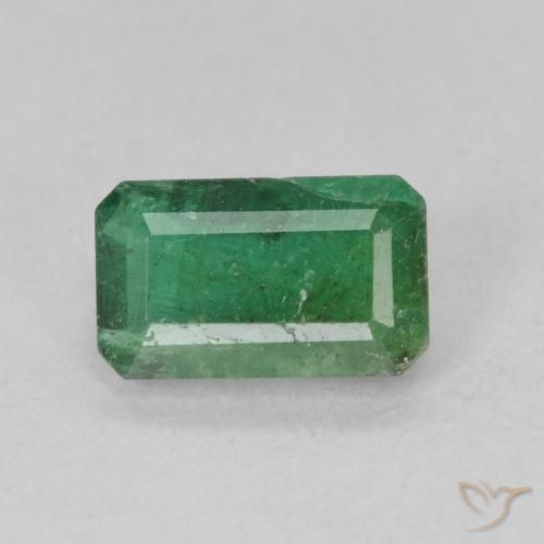 1.06ct 天然 ライトグリーン エメラルド, エメラルドカット, SI