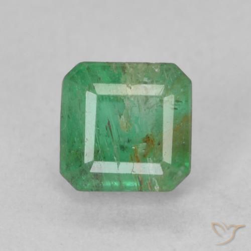 0.72ct 天然 ピスタチオグリーン エメラルド, エメラルドカット, SI