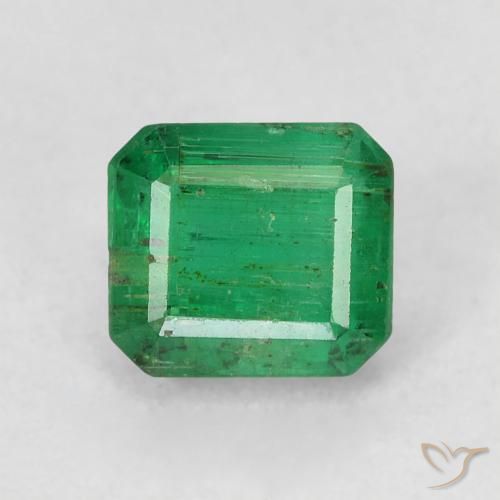 0.77ct 天然 ミディアムグリーン エメラルド, エメラルドカット, SI