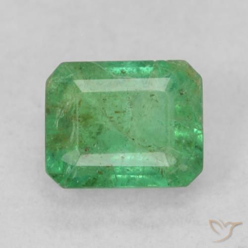 0.51ct 天然 ミディアムグリーン エメラルド, エメラルドカット, SI-I1