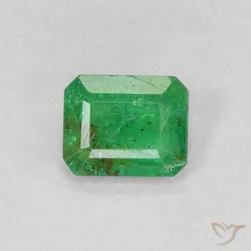 0.62ct 天然 シャムロックグリーン エメラルド, エメラルドカット, SI