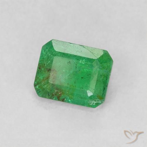 0.62カラットの天然シャムロックグリーンエメラルド、八角形 / エメラルドカット、SI