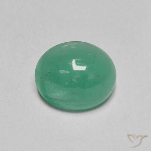 1.12ct 天然 ミディアムグリーン エメラルド, 楕円形, 半透明