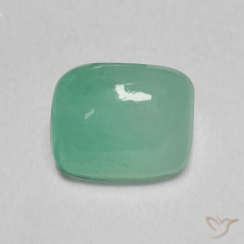 0.79ct 天然 鮮やかなグリーン エメラルド, クッション, 半透明