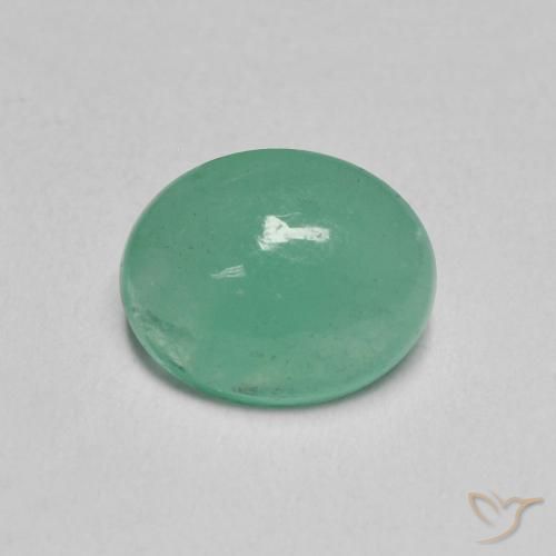 1.08ct 天然 ピスタチオグリーン エメラルド, 楕円形, 半透明
