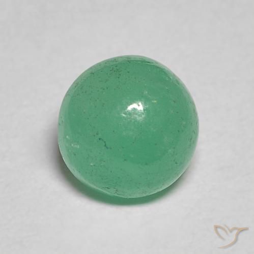 0.86ct 天然 ミディアムグリーン エメラルド, ラウンド, 半透明