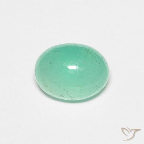 0.91ct 天然 ライトグリーン エメラルド, 楕円形, 半透明