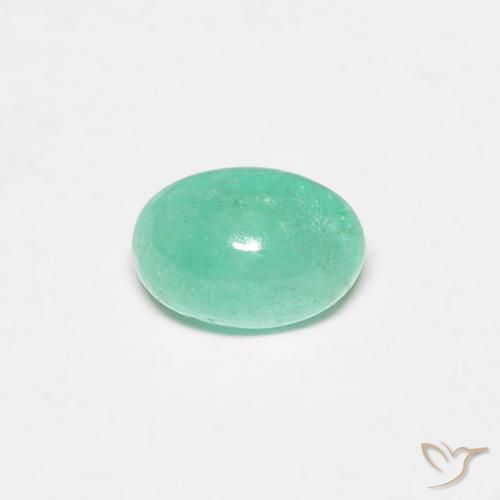 0.44ct 天然 ピスタチオグリーン エメラルド, 楕円形, 半透明