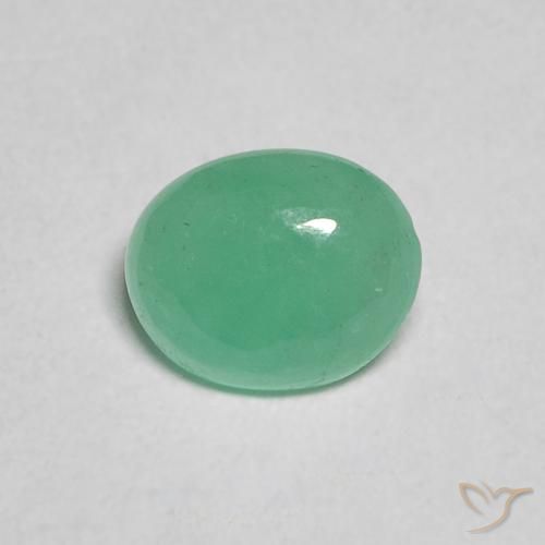 0.66ct 天然 濃いミントグリーン エメラルド, 楕円形, 半透明