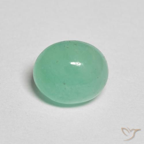 1.13ct 天然 鮮やかなグリーン エメラルド, 楕円形, 半透明