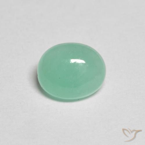 0.69ct 天然 ライトグリーン エメラルド, 楕円形, 半透明