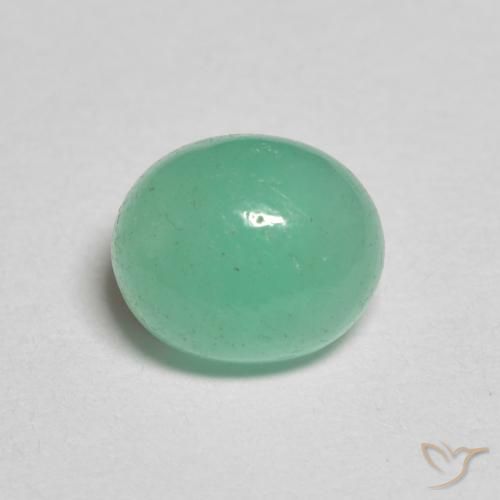 1.25ct 天然 ライトグリーン エメラルド, 楕円形, 半透明