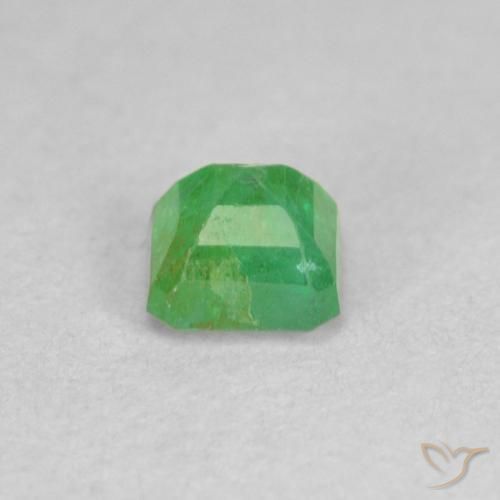 0.33カラットの天然シャムロックグリーンエメラルド、八角形 / エメラルドカット、SI