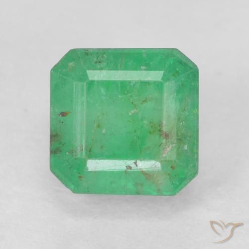 0.74ct 天然 シャムロックグリーン エメラルド, エメラルドカット, SI