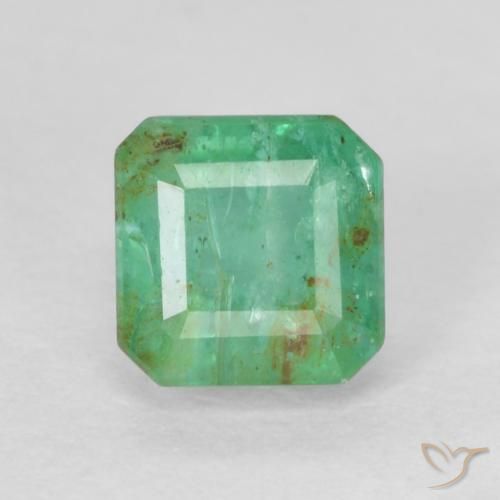 0.45ct 天然 鮮やかなグリーン エメラルド, エメラルドカット, SI