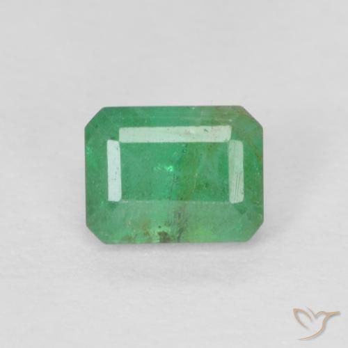 0.43ct 天然 ミディアムグリーン エメラルド, エメラルドカット, SI