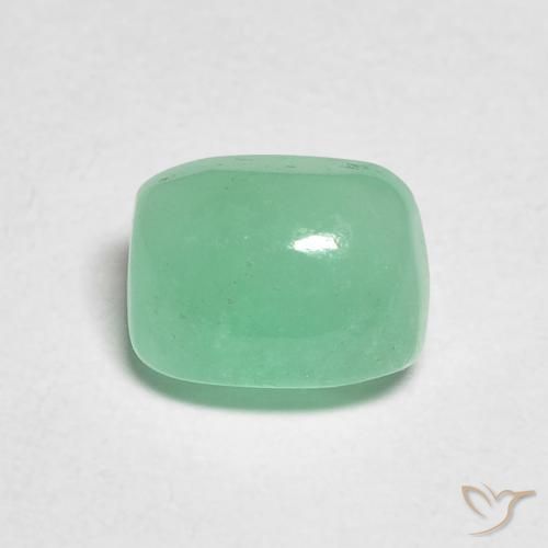 0.87ct 天然 ライトグリーン エメラルド, クッション, 半透明