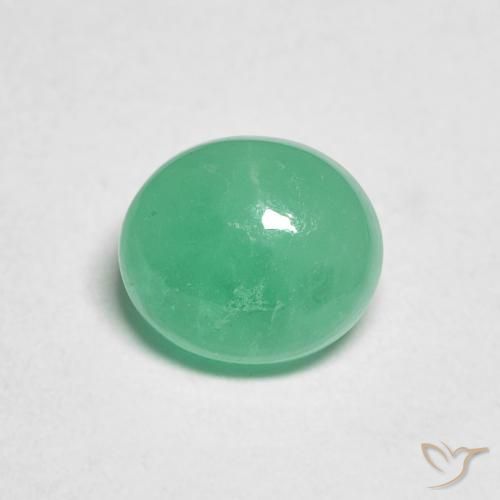 1.17ct 天然 ミディアムグリーン エメラルド, 楕円形, 半透明