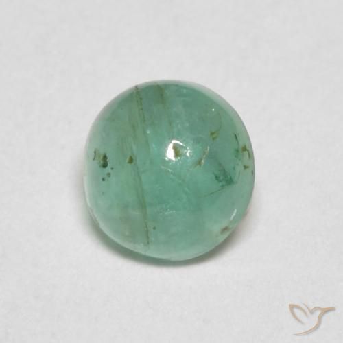 0.44ct 天然 薄いエメラルドグリーン エメラルド, ラウンド, 透明