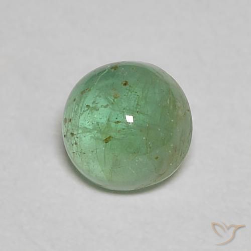 0.44ct 天然 薄いクールグリーン エメラルド, ラウンド, 透明
