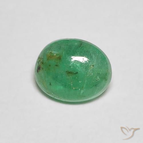 0.37ct 天然 ミディアムグリーン エメラルド, 楕円形, 透明