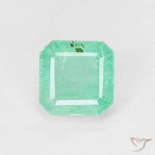 0.87ct 天然 ミントグリーン エメラルド, エメラルドカット, SI