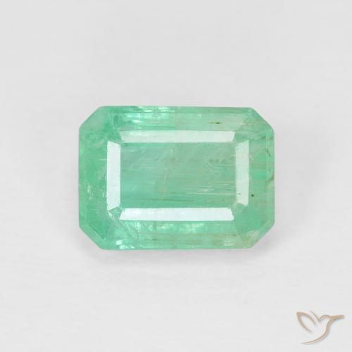 1.27ct 天然 鮮やかなグリーン エメラルド, エメラルドカット, SI