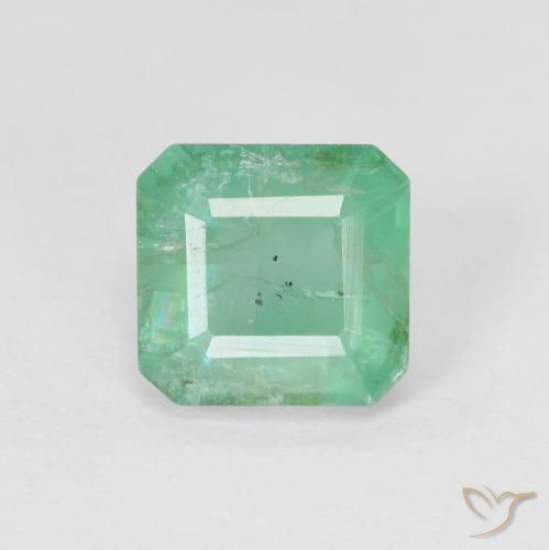 1.33ct 天然 ライトグリーン エメラルド, エメラルドカット, SI