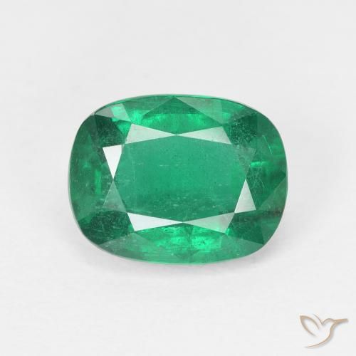 2.24ct 天然 クールグリーン エメラルド, クッション, VS