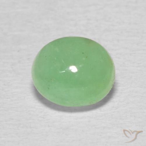 0.65ct 天然 ライトグリーン エメラルド, 楕円形, 半透明