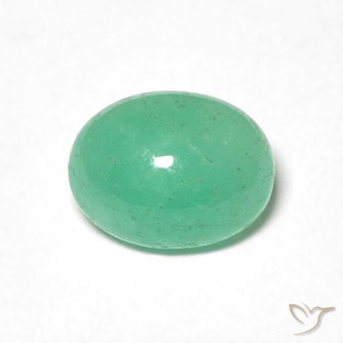0.90ct 天然 ミディアムグリーン エメラルド, 楕円形, 半透明