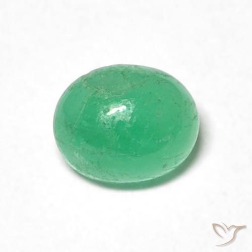 0.48ct 天然 ピスタチオグリーン エメラルド, 楕円形, 半透明